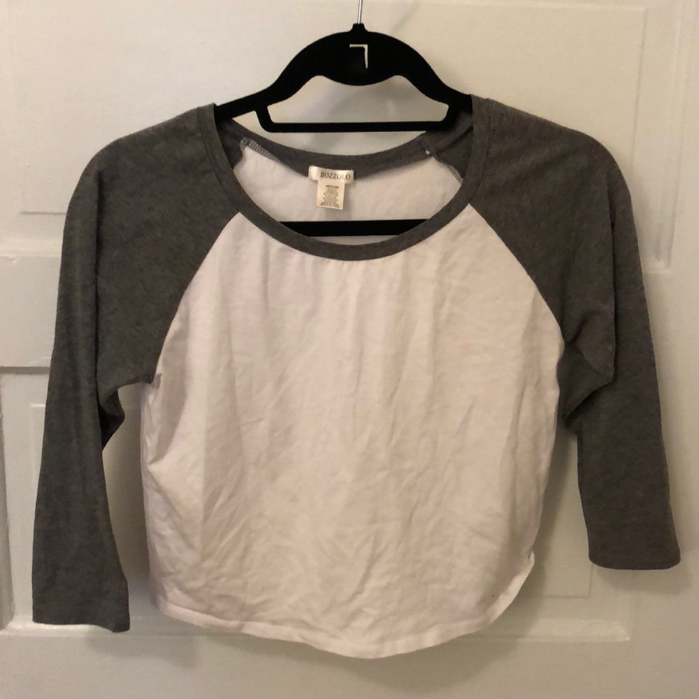 Baseball tee style crop top
